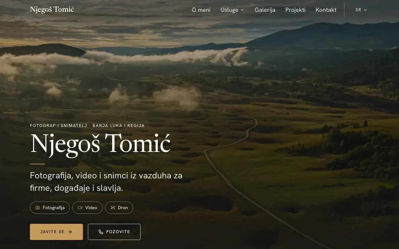 Njegoš Tomić photography, video and drone site